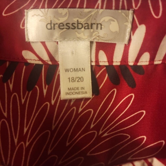 Dressbarn red  burnt orange short sleeve blous 18-20 - Picture 2 of 3
